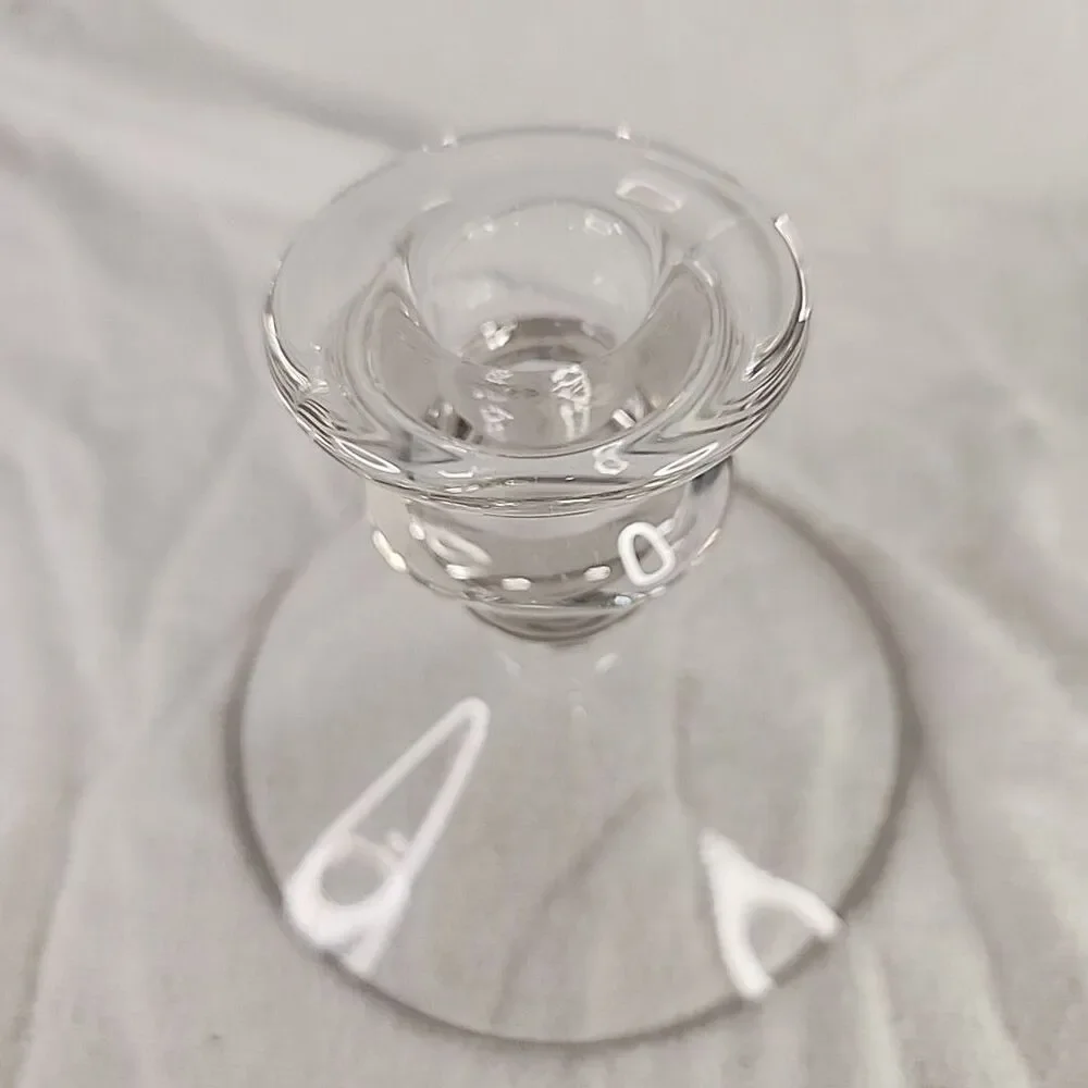 Candelabra Crystal 3 Arm CANDLE HOLDER Holiday CENTERPIECE 2 Pcs No Candles